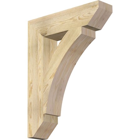 Ekena Millwork Thorton Slat Rough Sawn Bracket, Douglas Fir, 6"W x 26"D x 34"H BKT06X26X34THR06RDF
